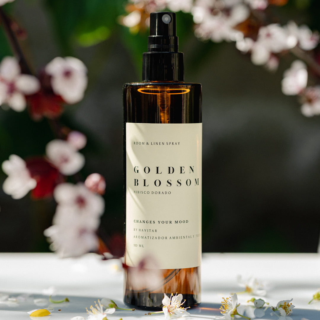 Aromatizador Ambiental y Textil Vidrio 100 ML Golden Blossom