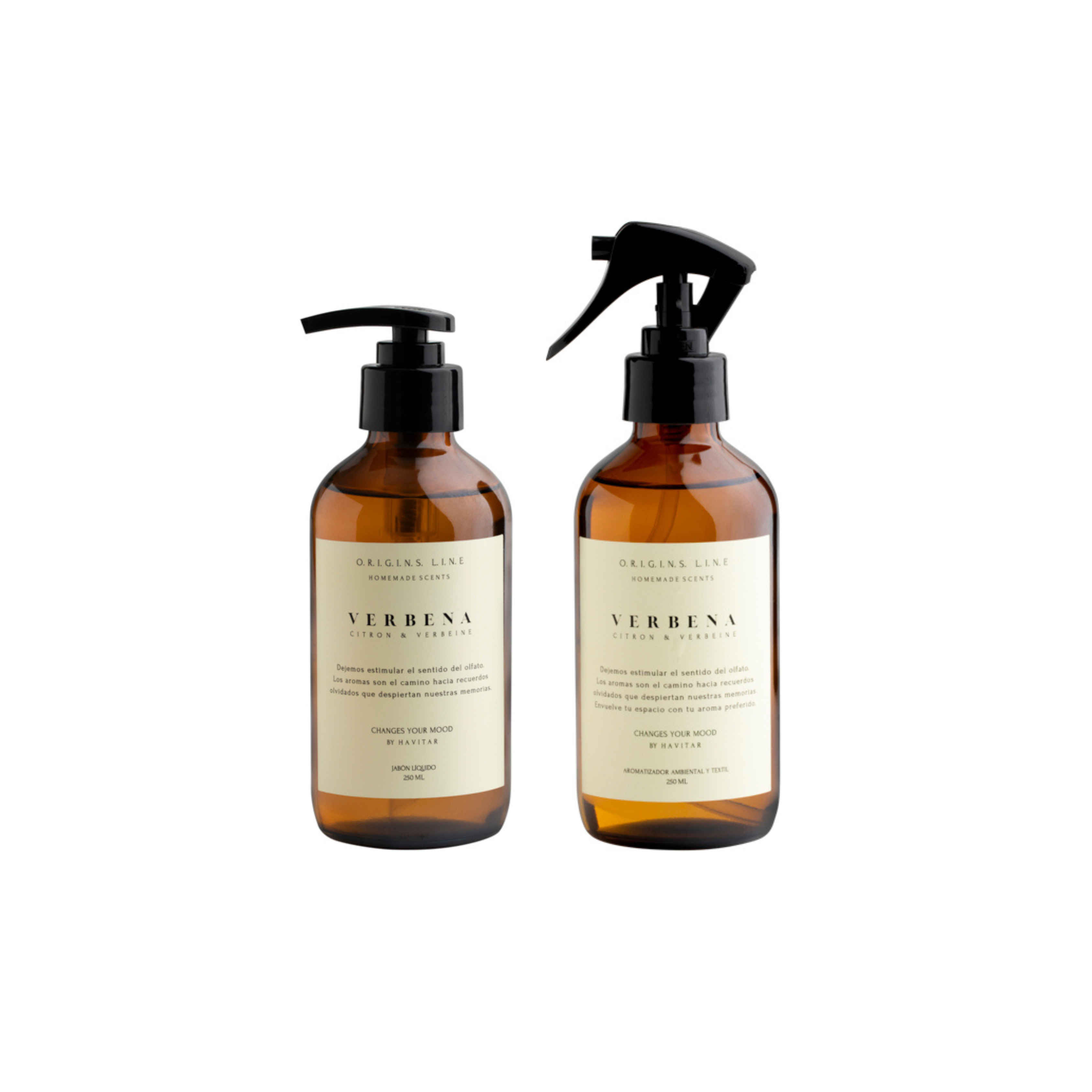 Pack Aromatizador 250ml vidrio + Jabón 250ml vidrio