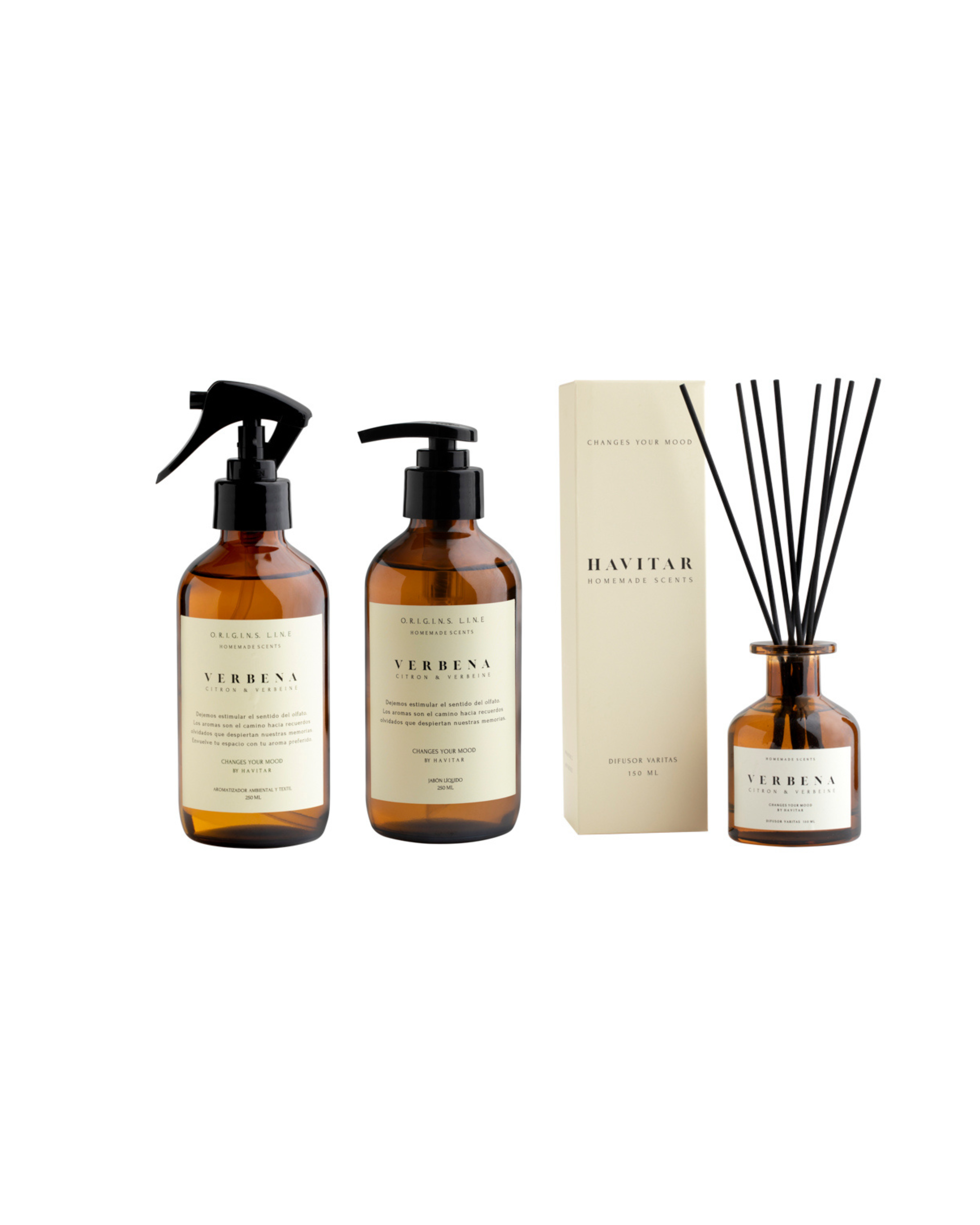 Pack Verbena Aromatizador + Jabón líquido + Difusor de varitas