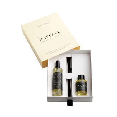 Pack Verbena Aromatizador 100ml Vidrio y Difusor de varitas de 60ml