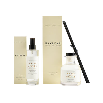 Pack Aromatizador 100ml vidrio + Difusor de varitas 150ml vidrio