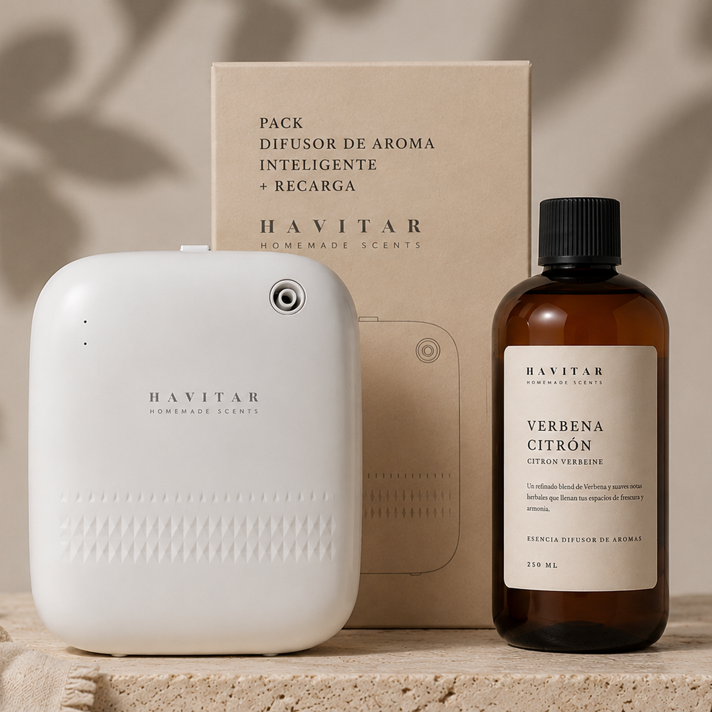 Pack Difusor de Aroma Inteligente Blanco + Recarga