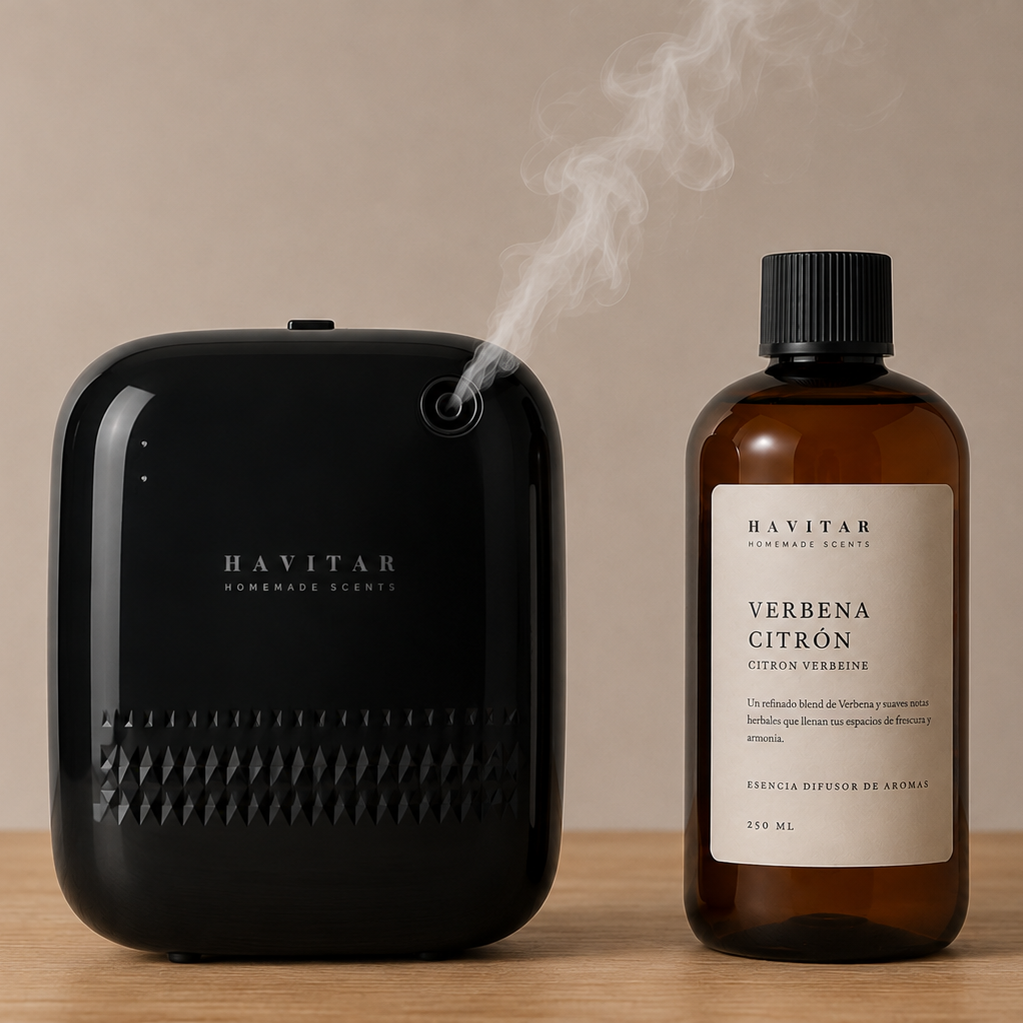 Pack Difusor de Aroma Inteligente Negro  + Recarga