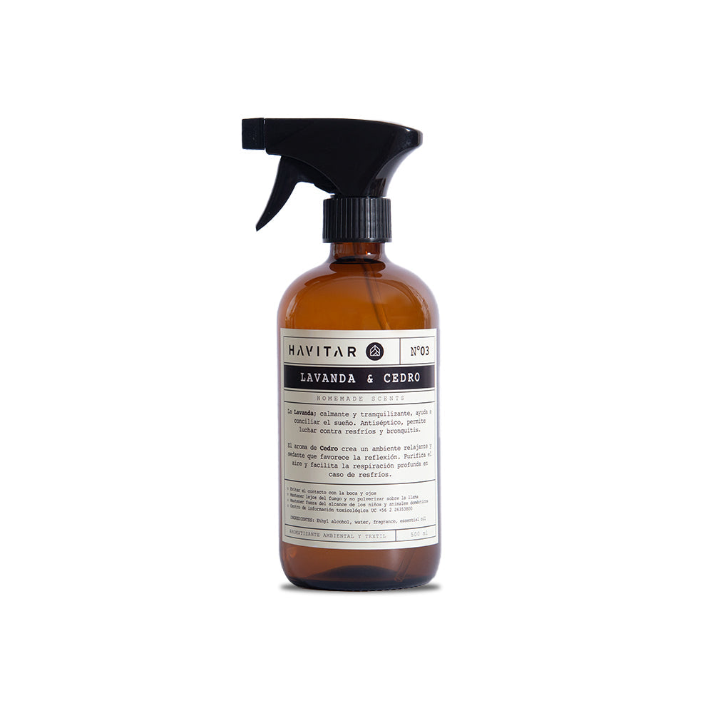 Aromatizador ambiental y textil 500ml Lavanda & Cedro