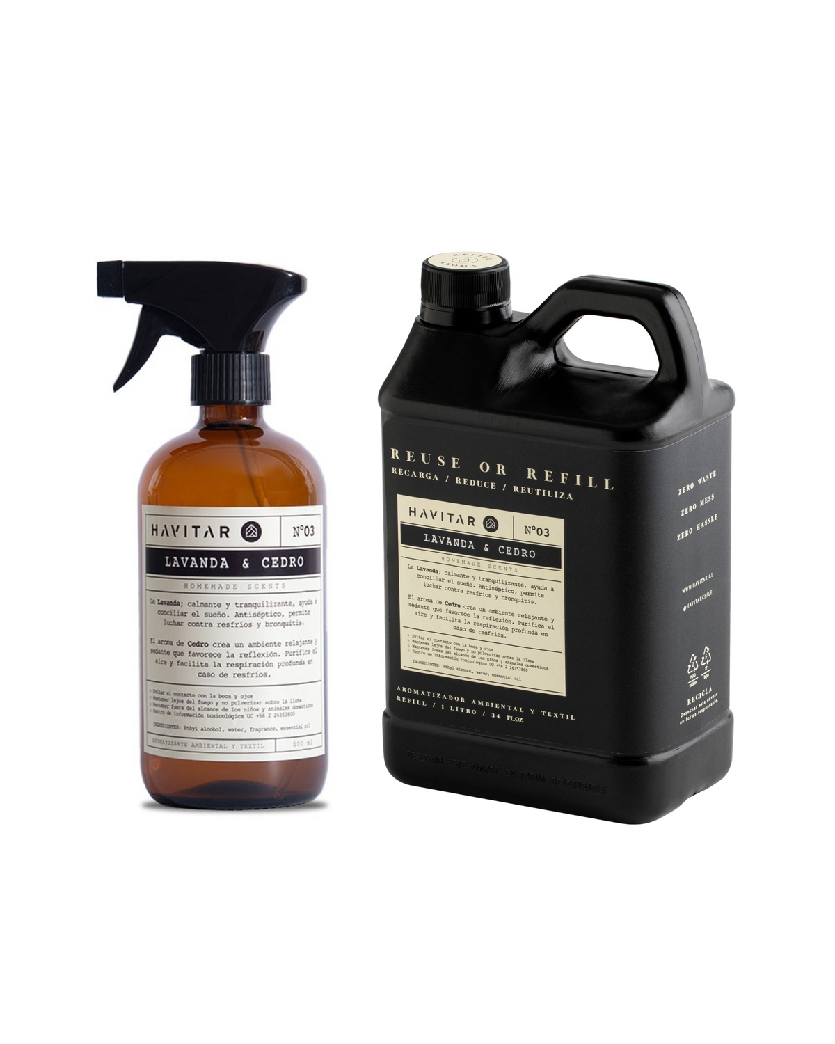 Pack aromatizador 500ml + Refill 1 Litro