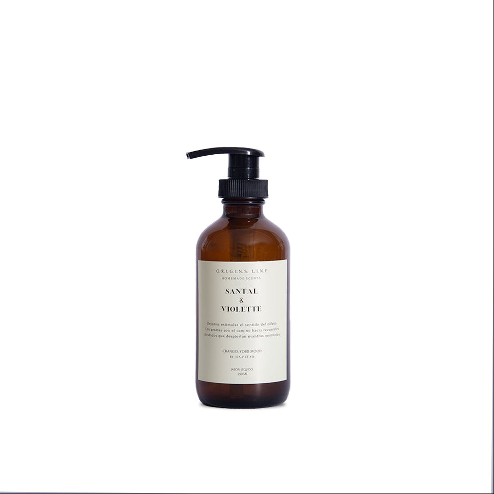 Jabón Líquido Vidrio 250 ML Santal & Violette